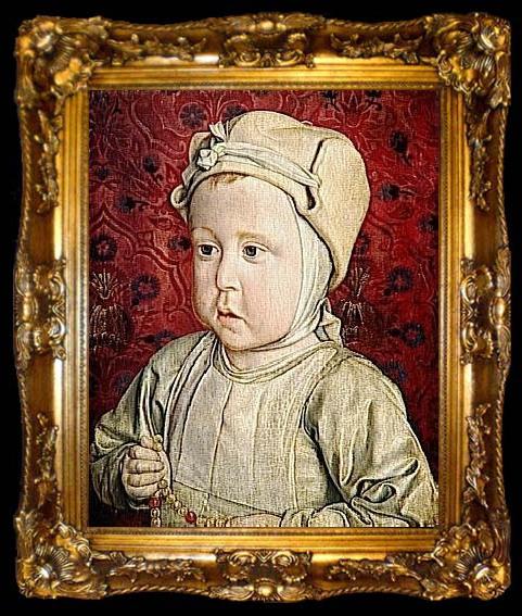 framed  Master of Moulins Dauphin Charles Orlant, ta009-2